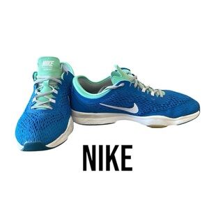 NIKE Training Zoom Fit Soar Blue | Women’s 8 | Vented Mesh Flex Fit